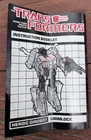 GRIMLOCK Dinobot - Instruction Manual Booklet Vintage 1985 - G1 Transformers