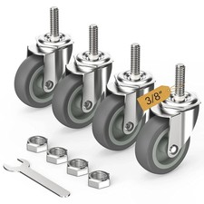 3 Inch Caster Wheels Threaded Stem Casters Set of 4 Heavy Duty Swivel Wheel NEW