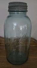 Vintage Ball Perfect Mason Jar Blue Half Gallon #3 with Zinc Lid