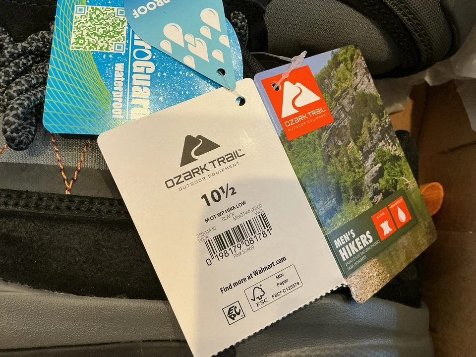 Zapato de Senderismo Impermeable Ozark Trail Hombres Talla 10.5 Suela Baja Senderista Resistente Nuevo en Caja Foto 3 de 4