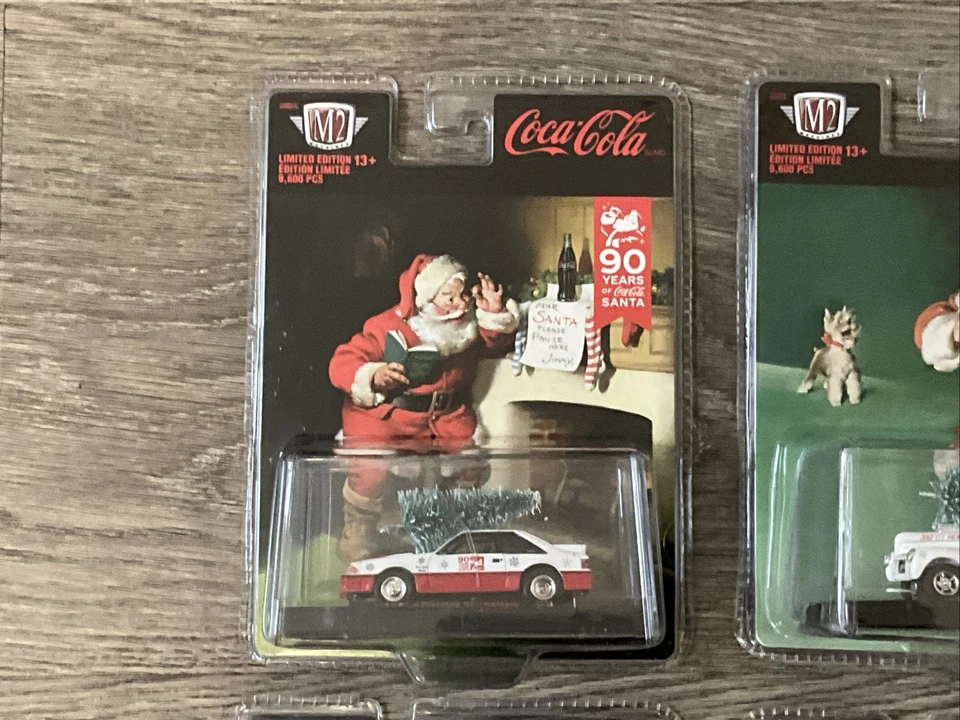 M2 Machines Coca Cola Christmas Set of 4 - Bronco - Cheyenne - Willys - Mustang - Image 2 of 4
