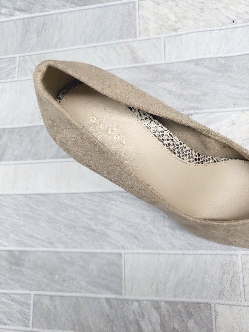 Randa Python Pattern Heel Pumps Size 23.5Cm Beige… - image 5