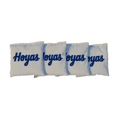 Georgetown Hoyas Cornhole Bags Officially Licensed 6x6 Duck Cloth Gray