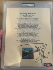 Tommy Shaw Autographed Lyrics Sheet PSA Auth 'Fooling Yourself' STYX