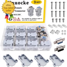 18Pack DB9 Connector Adapter Kit, 9 Pin D-SUB Male/Female Solder Cup Connectors,