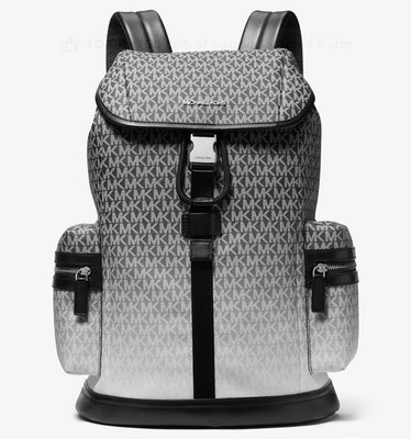 Michael Kors- Cooper Ombré Logo Backpack in Black Noir