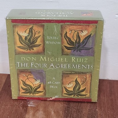 The Four Agreements 48 Card Deck by Don Miguel Ruiz Toltec Wisdom - NEW