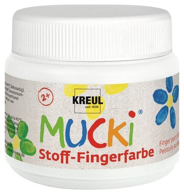 Kreul Kinder MUCKI Stoff Fingerfarbe 150 ml für kreative Malprojekte