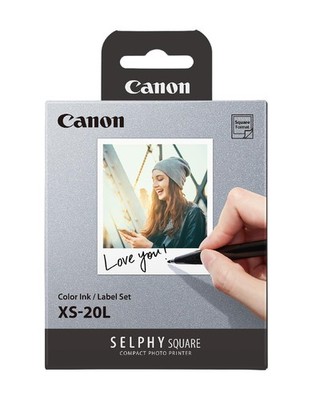 Canon SELPHY XS-20L Tinte + Papier Multipack - Original Drucker 20 Auslösungen, weiß 