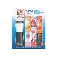 Cirkul Drink System 22oz + 6 Flavor Cartridges – Wide Mouth, Insulated Sleeve