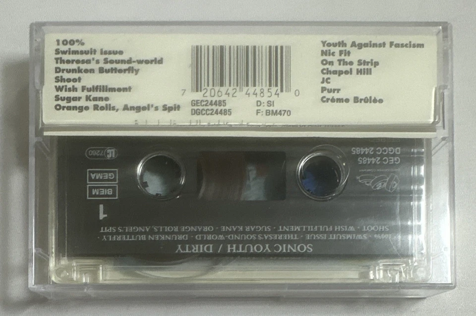 Sonic Youth - Dirty - Cassette Tape Rock Indie EX / EX - Image 3 of 4