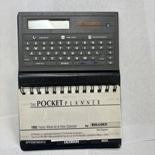 ROLODEX POCKET PLANNER 3K, Contacts /Time  Day / Calculator - Vintage