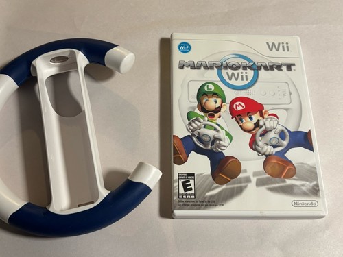 Mario Kart Wii (Nintendo, 2008) Complete W/Manual & Wheel TESTED