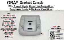 Oem Gm 2015-2017 Escalade Tahoe Yukon Overhead Roof Console Gray 84456850 Oem Gm 2015-2017 Escalade Tahoe Yukon Overhead Roof Console Gray 84456850