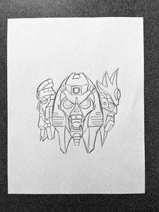 Transformers Quintesson Judge 6 ORIGINAL PENCIL SKETCHES by Tim Shinn