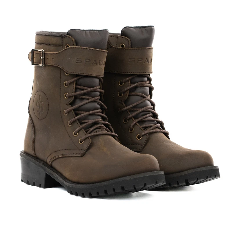 Spada Piston Lady Ce Ladies Motorbike Motorcycle Boots Brown, photo 1 of 9