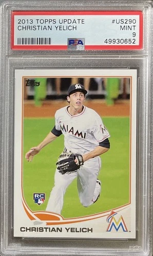 CHRISTIAN YELICH 2013 Topps Update #US290 PSA 9 MINT RC
