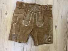 Süße braune Wildleder Kinderlederhose GR 122/128