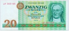 Germany Democratic Republic 20 Mark 1975, P.29a_aUNC