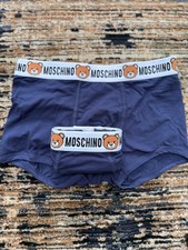 Moschino Boxer Trunk Pack of 2 Navy Blue Teddy Logo Men  s Size Small RRP  75