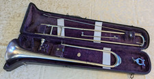 Martin Handcraft Trombone 1930 Silver Plate w/ original case