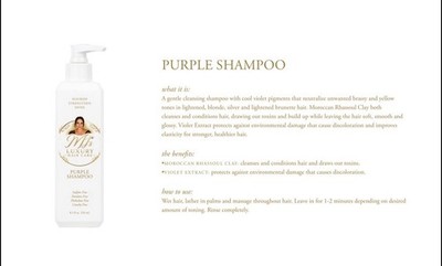 MJ Luxury Hair Care Purple Shampoo 8.5 fl oz Sulfate-Free Color Protect