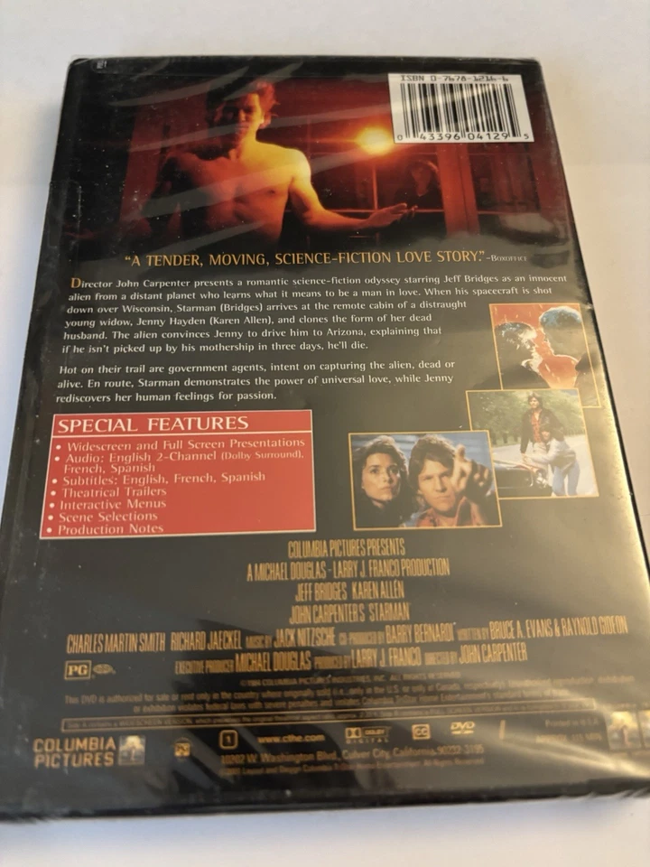 Starman (1984) DVD Sci-Fi John Carpenter New Sealed **Free Shipping** Foto 2 de 2