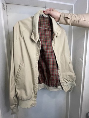 L.L Bean Khaki Plaid Lined Jacket Men's Size Large