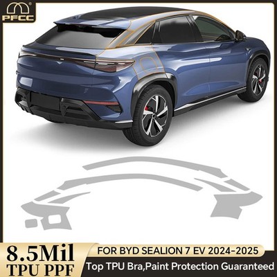 For BYD Sealion 7 EV 2024-UP Rear Side Precut Paint Protection Film Clear PPF