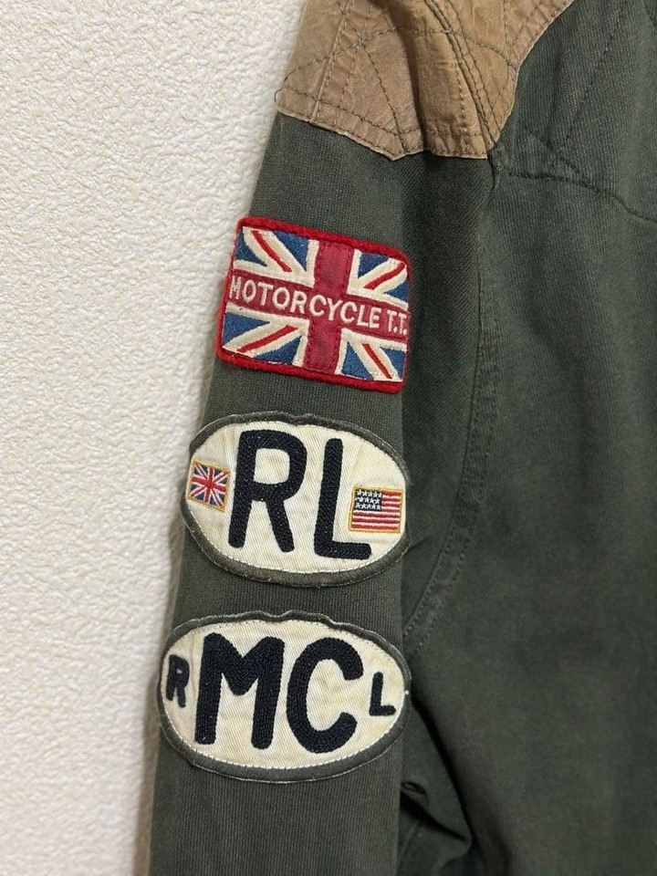 Vtg Polo Ralph Lauren Motorcycle Riders Club Patch Rugby Elbow Patch ...