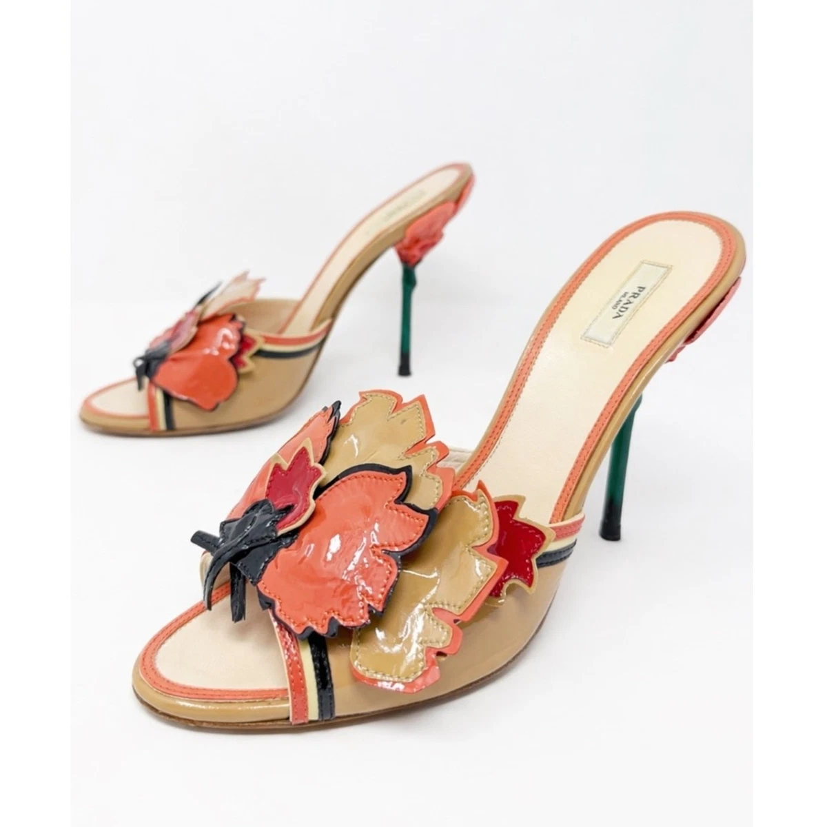 PRADA Patent Leather Floral Heels for Women for sale | eBay