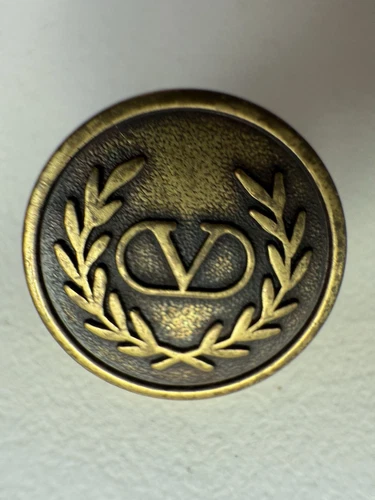 Vintage 12 bottoni a gambo in ottone con logo Valentino (2869)