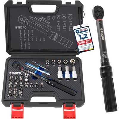 TECPO FAHRRAD DREHMOMENTSCHLÜSSEL SET 1/4 ZOLL 2.5-20 Nm FEINMECHANIK SCHLÜSSEL