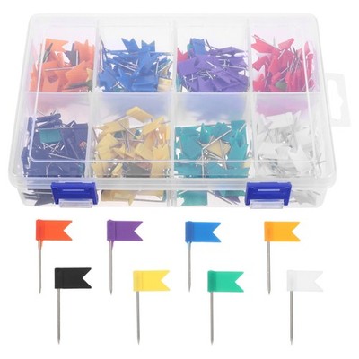  400 Pcs Travel Push Pins for Map Place Flag School Supplies Colored Pushpins