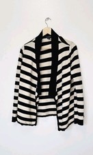White House Black Market Cardigan Sweater Size M Black/Champagne