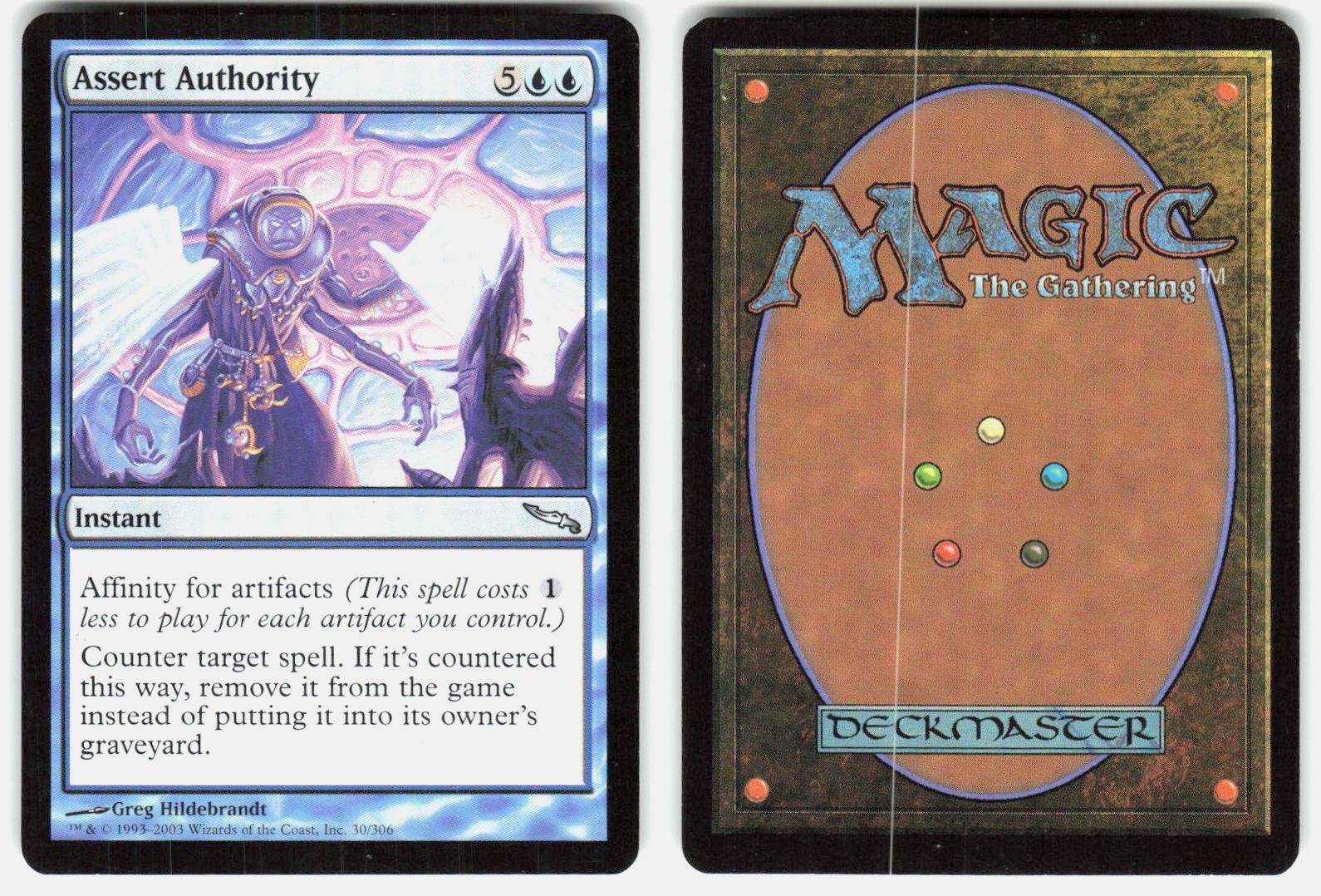 Assert Authority 30 Uncommon Mirrodin Magic: The Gathering Lightly Played