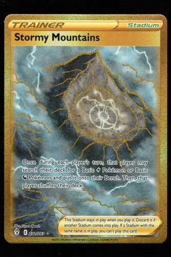 Pokemon Stormy Mountains (Secret) SWSH07: Evolving Skies #232/203 NM