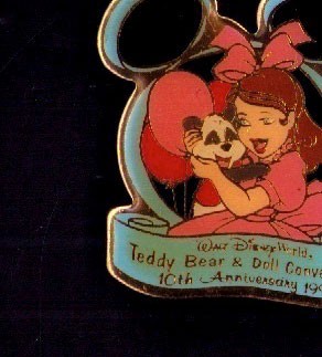 Disney 10 Anniversary Teddy Bear & Doll Convention Pin
