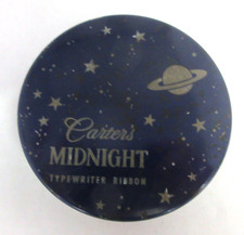 VINTAGE ADVERTISING CARTER'S MIDNIGHT BRAND  TYPEWRITER RIBBON    TIN  695-P thumbnail
