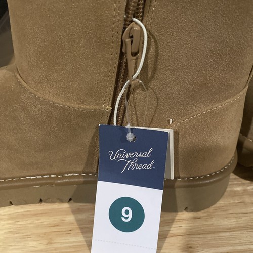 Women's May Boots Suede Booties with Memory Foam Insole - Universal Thread Tan 9 - Picture 3 of 3