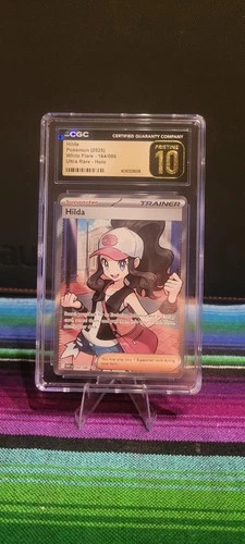 CGC 10 PRISTINE HILDA WHITE FLARE TRAINER 164/086 ULTRA RARE HOLO 🔥Low Pop 🔥