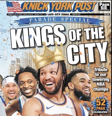 2026 KNICK YORK POST PARADE SPECIAL NEW YORK POST NY KNICKS 6/18/26 Champions