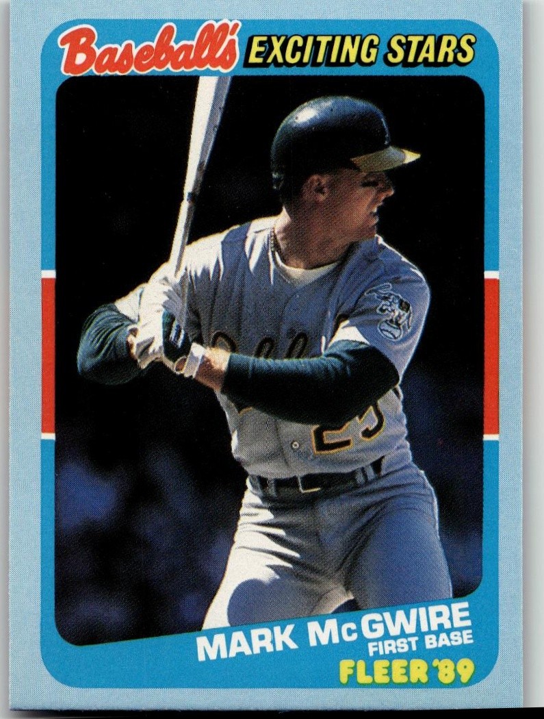 Mark McGwire 1989 Fleer Baseball's Exciting Stars Baseball Oakland Athletics