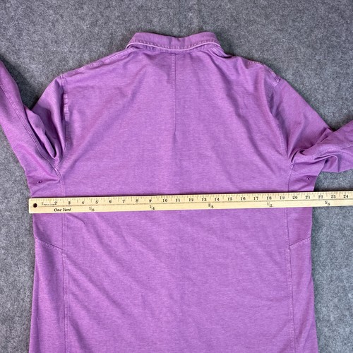 Lululemon Camicia Uomo Viola Media Bottoni Manica Lunga Abito Commissione - Foto 10 di 11