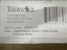 ThermaSol SVSQ-PB SteamVection Square Brass Steam Head - READ -