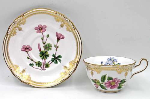 Spode Bone China Stafford Flowers Cup & Saucer (s) ENGLAND Oxalis Camellia