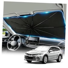 57.09"x33.46" Car Windshield Sun Shade Umbrella,Titanium Silver Sun Shade for