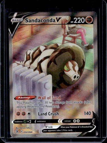 2021 Pokemon SWSH Fusion Strike Sandaconda V #252/264
