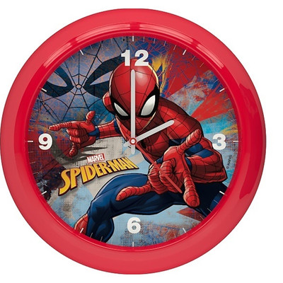 OROLOGIO SPIDERMAN MARVEL DA PARETE E DA APPOGGIO DIAMETRO CM. 25,5-  45452ROSSO | eBay