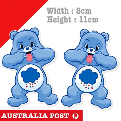 Care Bear Grumpy Bear Sticking tongue out Care Bear Grumpy Cartoon  Sticker Australia